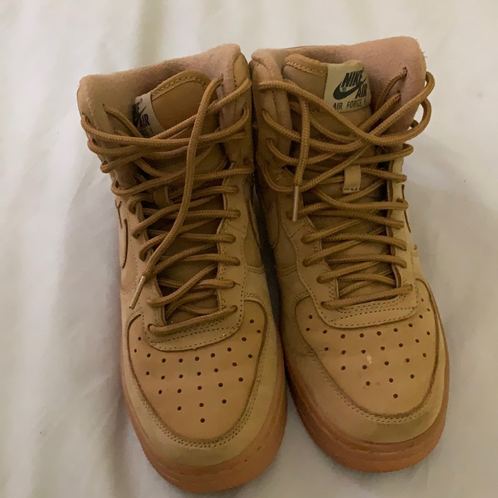 Nike shoes - Tan high top shoes